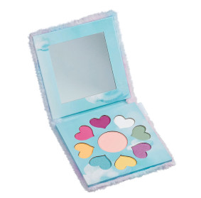 Souza! Paleta cieni do powiek z lusterkiem dla dzieci w puchatym etui 9 el. Jednorożec  107614
