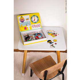 Janod Magnetyczna układanka Uczę się zegarka Magnetibook