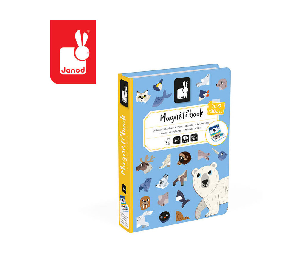 Janod Magnetyczna układanka Zwierzęta polarne Magnetibook 3-8 lat