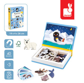 Janod Magnetyczna układanka Zwierzęta polarne Magnetibook 3-8 lat
