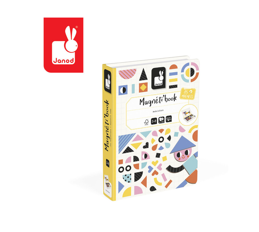 Janod Magnetyczna układanka Kształty Magnetibook 3+ (edycja 2026)