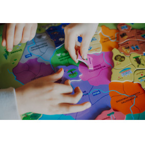 Janod Puzzle magnetyczne Mapa Polski 69 magnesów 7+
