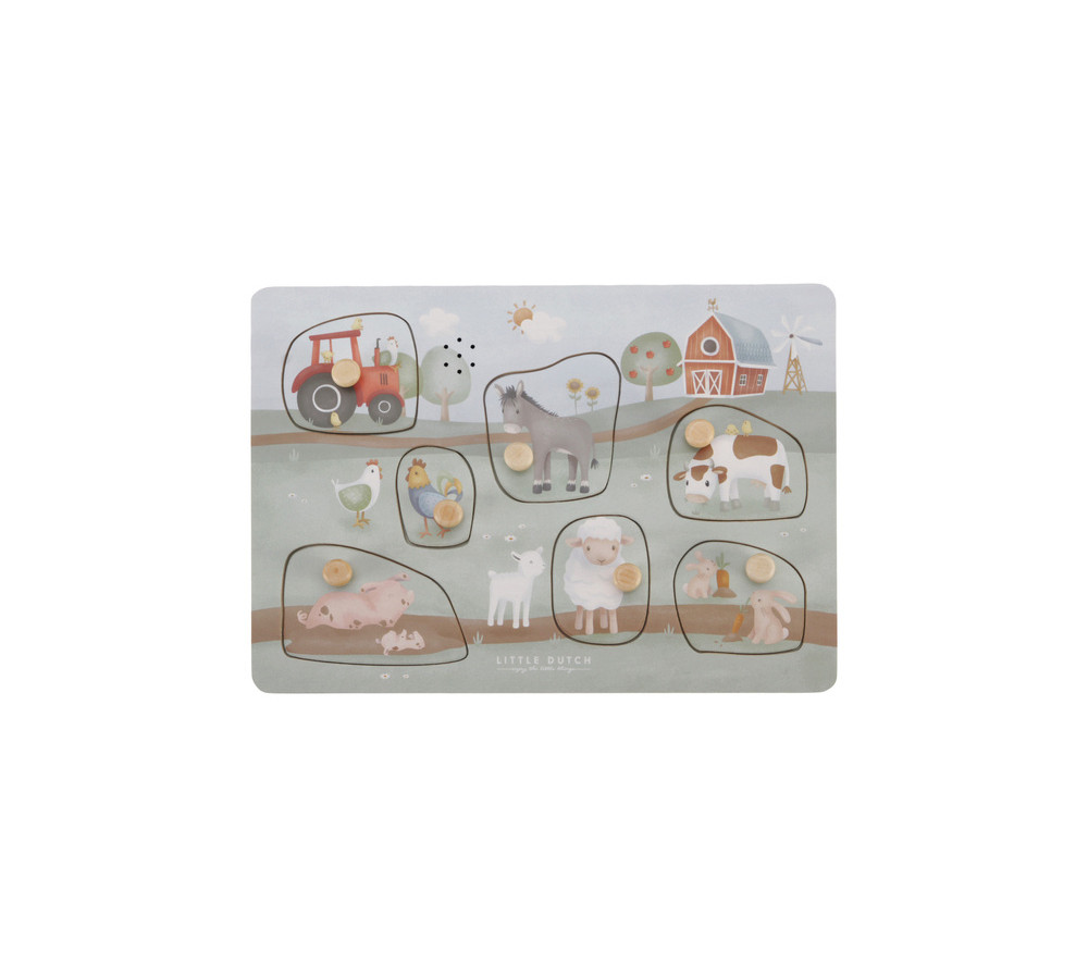 Little Dutch Puzzle dźwiękowe Little Farm FSC LD7140