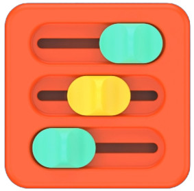 PlayTab Sensoryczny Kwadrat. Suwaki FAT BRAIN TOY CO FA488-36