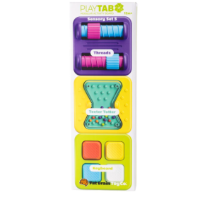 PlayTab Sensoryczne Kwadraty. Zestaw 5 z Nakrętkami FAT BRAIN TOY CO FA488-37