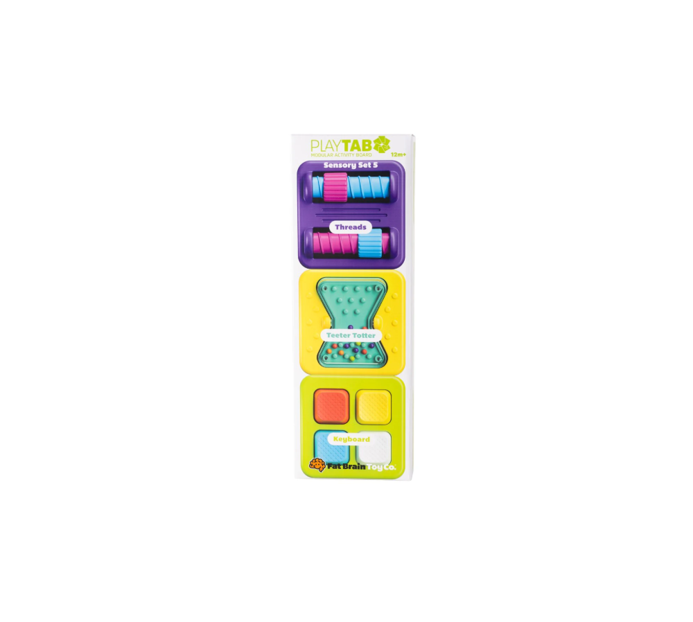 PlayTab Sensoryczne Kwadraty. Zestaw 5 z Nakrętkami FAT BRAIN TOY CO FA488-37