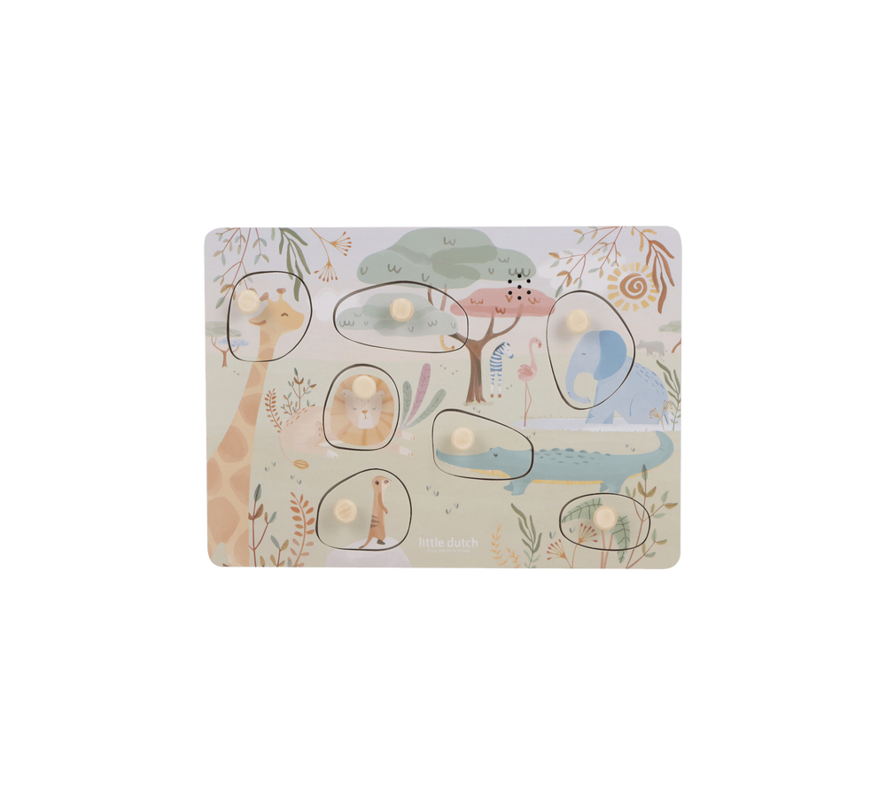 Little Dutch Puzzle dźwiękowe Safari Friends FSC LD7440