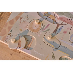 Little Dutch Puzzle dźwiękowe Safari Friends FSC LD7440