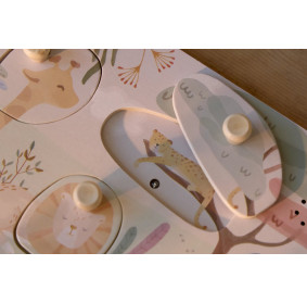 Little Dutch Puzzle dźwiękowe Safari Friends FSC LD7440