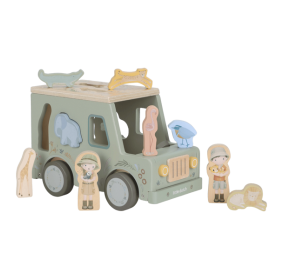 Little Dutch Drewniany samochód sorter Safari Friends FSC