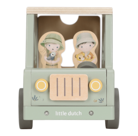 Little Dutch Drewniany samochód sorter Safari Friends FSC