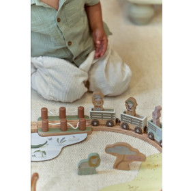 Little Dutch Pociąg z torami Safari Friends FSC LD7451