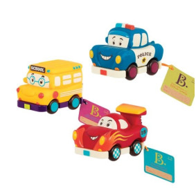 Zestaw 3 mini autek z wyścigówką z napędem – Mini Wheeee-ls! B.TOYS