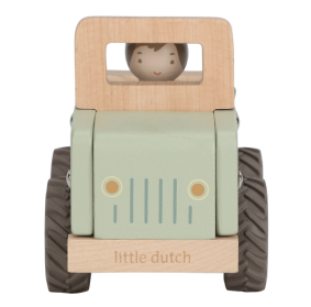 Little Dutch Drewniany samochód zielony Safari Friends FSC