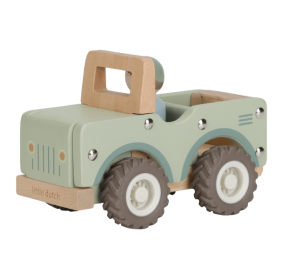 Little Dutch Drewniany samochód zielony Safari Friends FSC