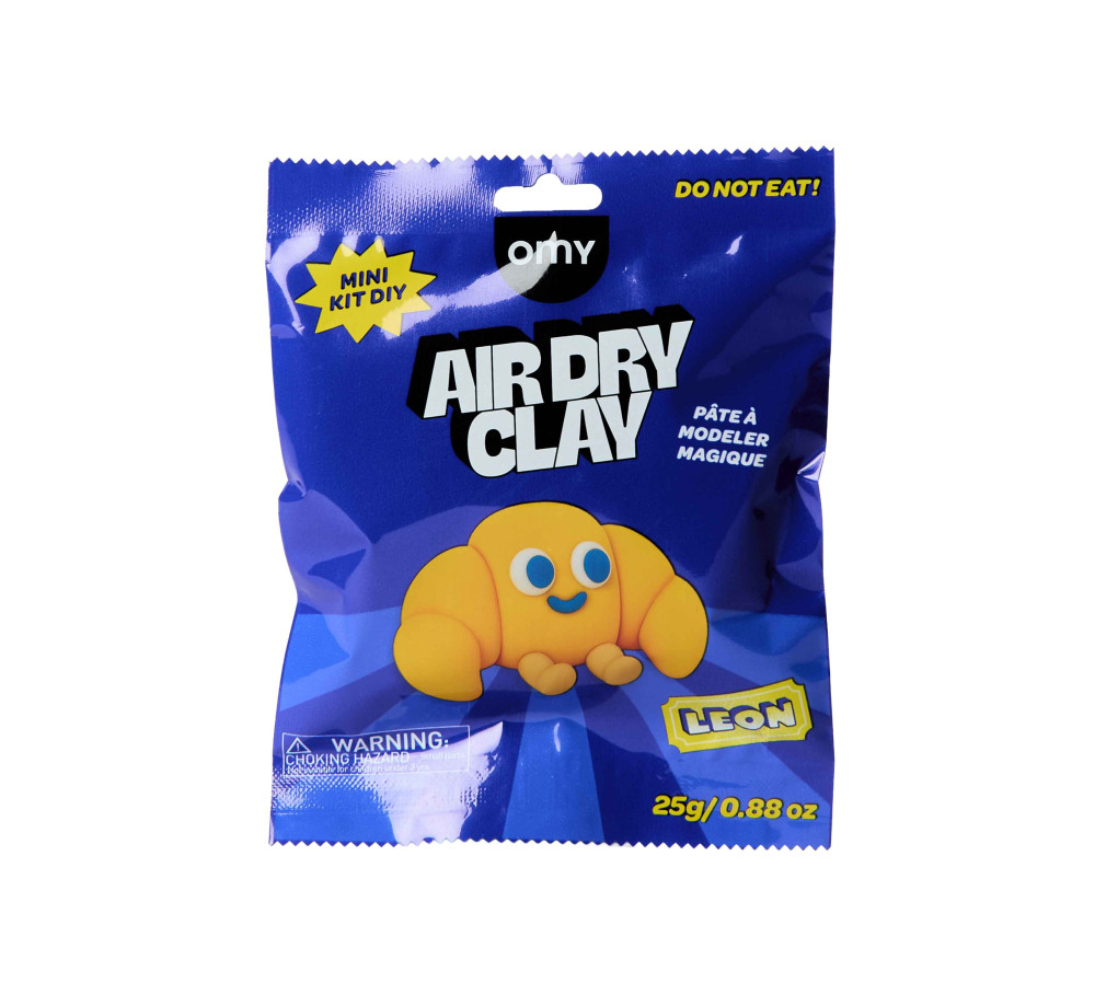 AIR CLAY – ZESTAW KREATYWNY Z MASĄ SAMOUTWARDZALNĄ – LEON OMY
