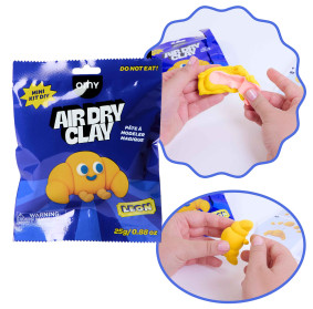 AIR CLAY – ZESTAW KREATYWNY Z MASĄ SAMOUTWARDZALNĄ – LEON OMY