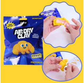 AIR CLAY – ZESTAW KREATYWNY Z MASĄ SAMOUTWARDZALNĄ – LEON OMY