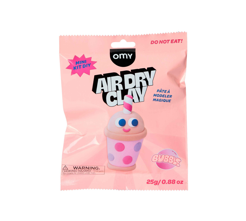 AIR CLAY – ZESTAW KREATYWNY Z MASĄ SAMOUTWARDZALNĄ – BUBBLE OMY