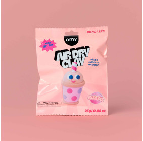 AIR CLAY – ZESTAW KREATYWNY Z MASĄ SAMOUTWARDZALNĄ – BUBBLE OMY