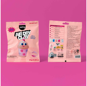 AIR CLAY – ZESTAW KREATYWNY Z MASĄ SAMOUTWARDZALNĄ – BUBBLE OMY