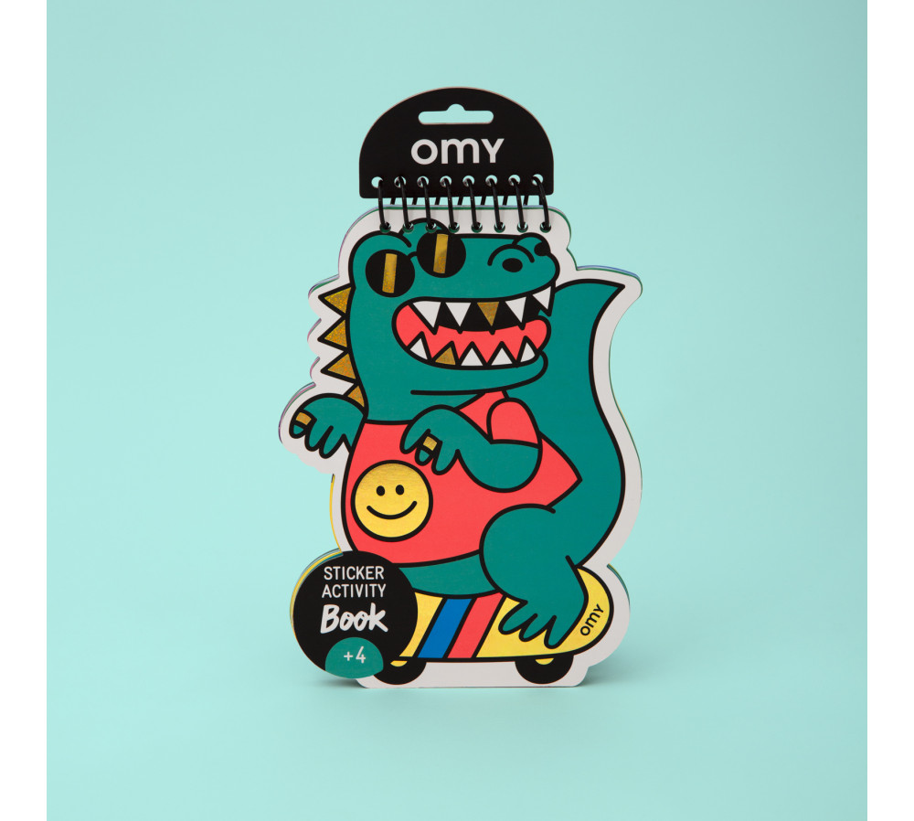 ZESZYT KREATYWNY Z NAKLEJKAMI - DINO OMY