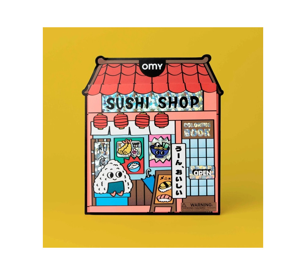 KSIĄŻKA DO KOLOROWANIA Z NAKLEJKAMI - SUSHI SHOP