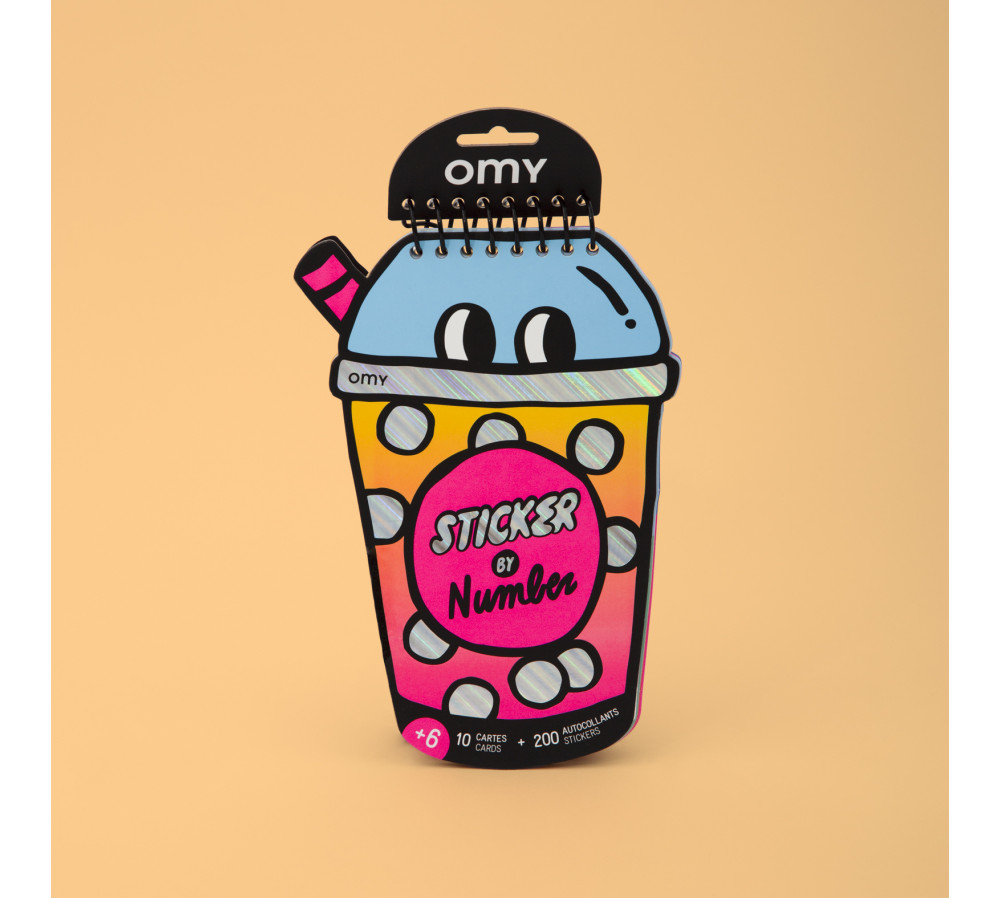 ZESZYT KREATYWNY Z NAKLEJKAMI - BUBBLE TEA OMY