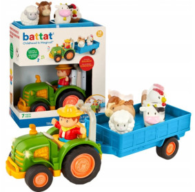 Traktor z przyczepą, rolnikiem i zwierzętami – Farming Fun Tractor – Battat
