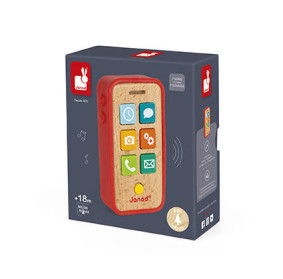 Telefon drewniany z dźwiękami, JANOD J05334