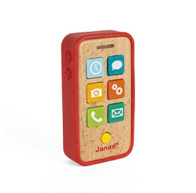 Telefon drewniany z dźwiękami, JANOD J05334