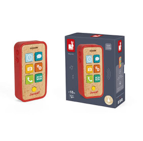 Telefon drewniany z dźwiękami, JANOD J05334