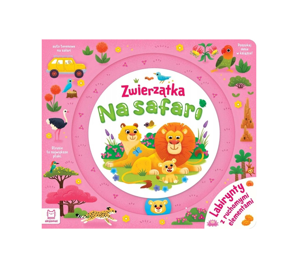 Zwierzątka na safari. Labirynty z ruchomymi elementami AKSJOMAT