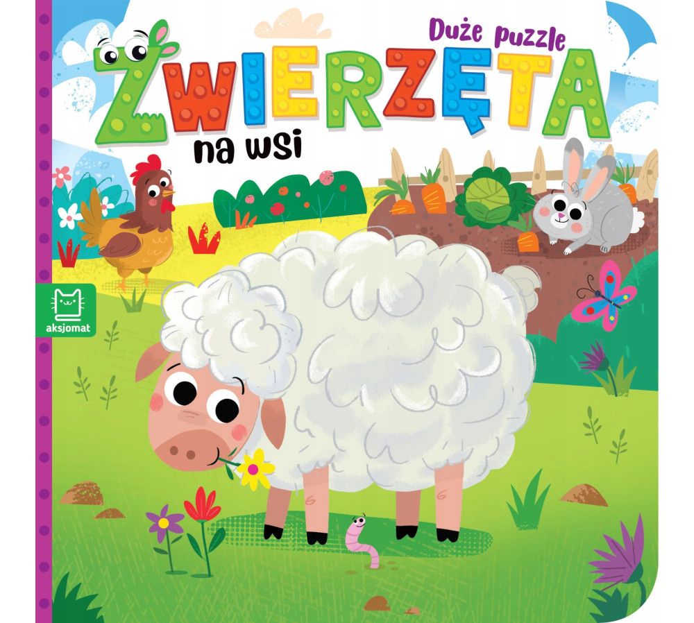 Zwierzęta na wsi. Duże puzzle AKSJOMAT