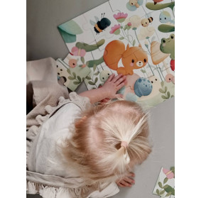 Puzzle w walizce Przyjaciele z ogródka 20 elementów 2+ Made in France, Janod