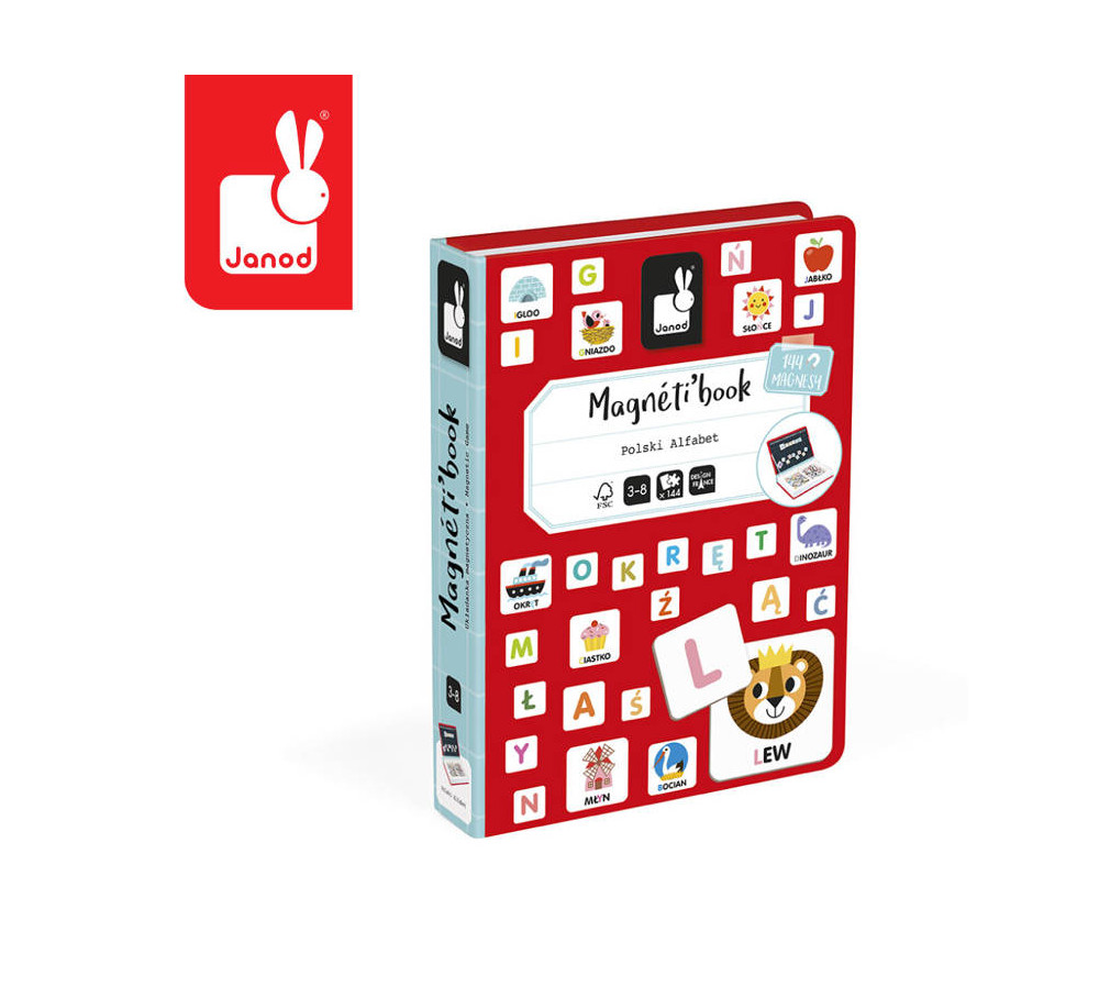 Magnetyczna układanka Polski Alfabet Magnetibook, Janod