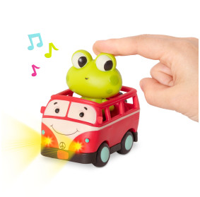 Zestaw 3 miękkich AUTEK sensorycznych z wesołymi PASAŻERAMI B.TOYS Light Up Cars