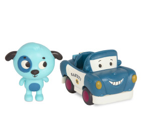 Zestaw 3 miękkich AUTEK sensorycznych z wesołymi PASAŻERAMI B.TOYS Light Up Cars