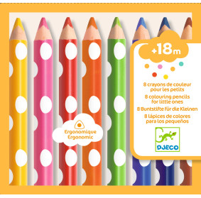 Zestaw 8 kredek dla maluchów DJECO DJ09004