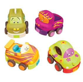 Zestaw 4 autek z napędem B.TOYS Wheeee-ls! B.TOYS