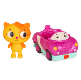 Miękkie AUTKO sensoryczne wyścigówka z KOTKIEM – Land of B. B.TOYS