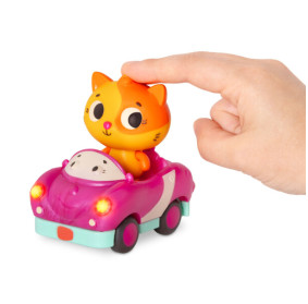 Miękkie AUTKO sensoryczne wyścigówka z KOTKIEM – Land of B. B.TOYS