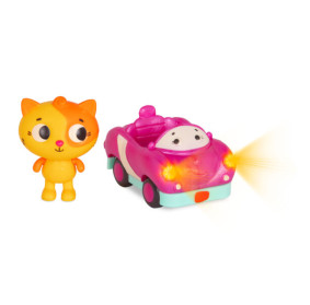 Miękkie AUTKO sensoryczne wyścigówka z KOTKIEM – Land of B. B.TOYS
