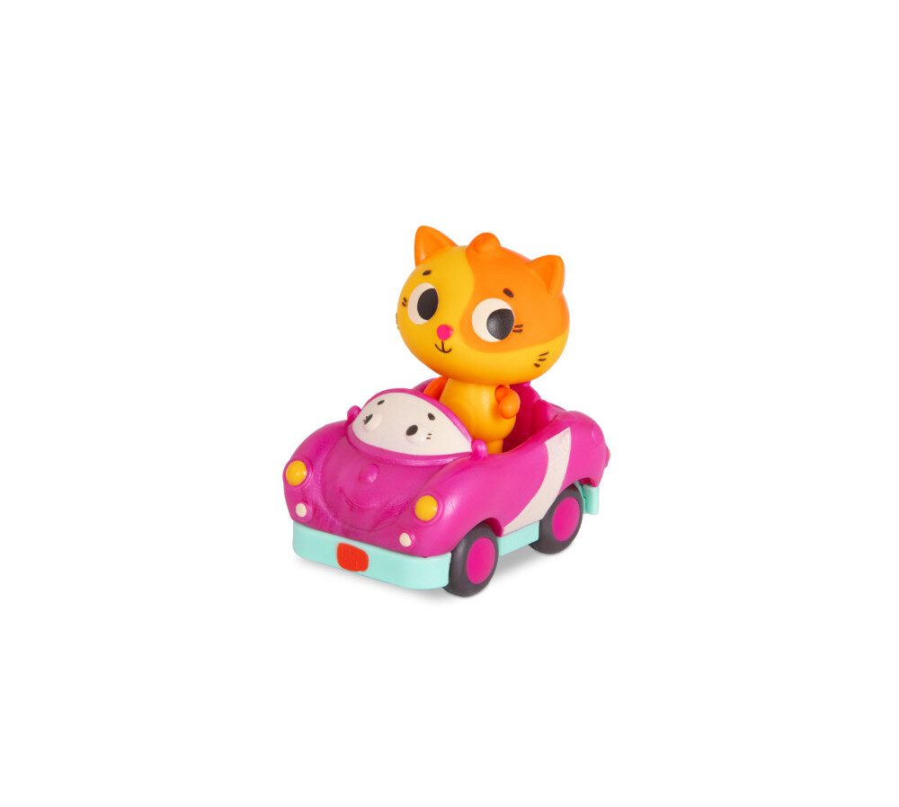 Miękkie AUTKO sensoryczne wyścigówka z KOTKIEM – Land of B. B.TOYS