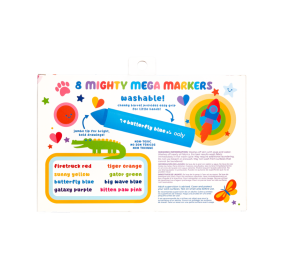 Flamastry Zmywalne z Trójkątną Końcówką, Mighty Mega, Ooly