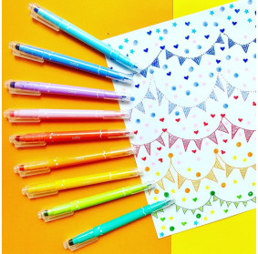 Dwustronne flamastry ze stempelkami - Confetti Stamp, Ooly