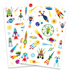 Tatuaże KOSMOS- świecące w ciemności DJ09590, Djeco