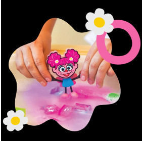 Glo Pals, Postać do kąpieli Abby - zestaw z dwiema kostkami sensorycznymi świecącymi w wodzie