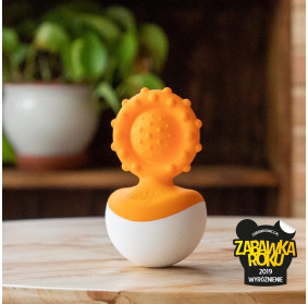 Gryzak Wańka Wstańka Pomarańczowy Bąbelki Dimpl Fat Brain Toys FA217-2