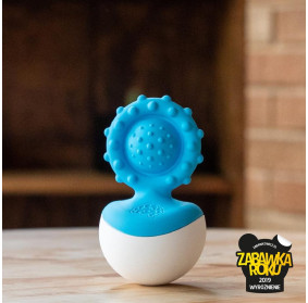 Gryzak Wańka Wstańka Niebieski Bąbelki Dimpl Fat Brain Toys FA217-4